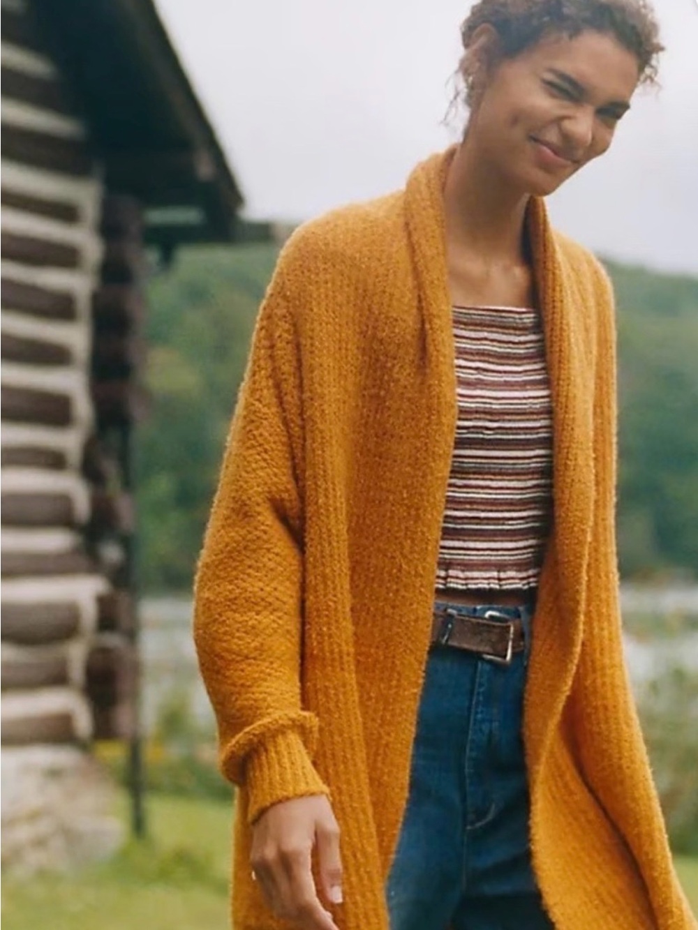 ANTHROPOLOGIE ~ Sleeping on Snow ~ Cardigan ~ Mustard Yellow